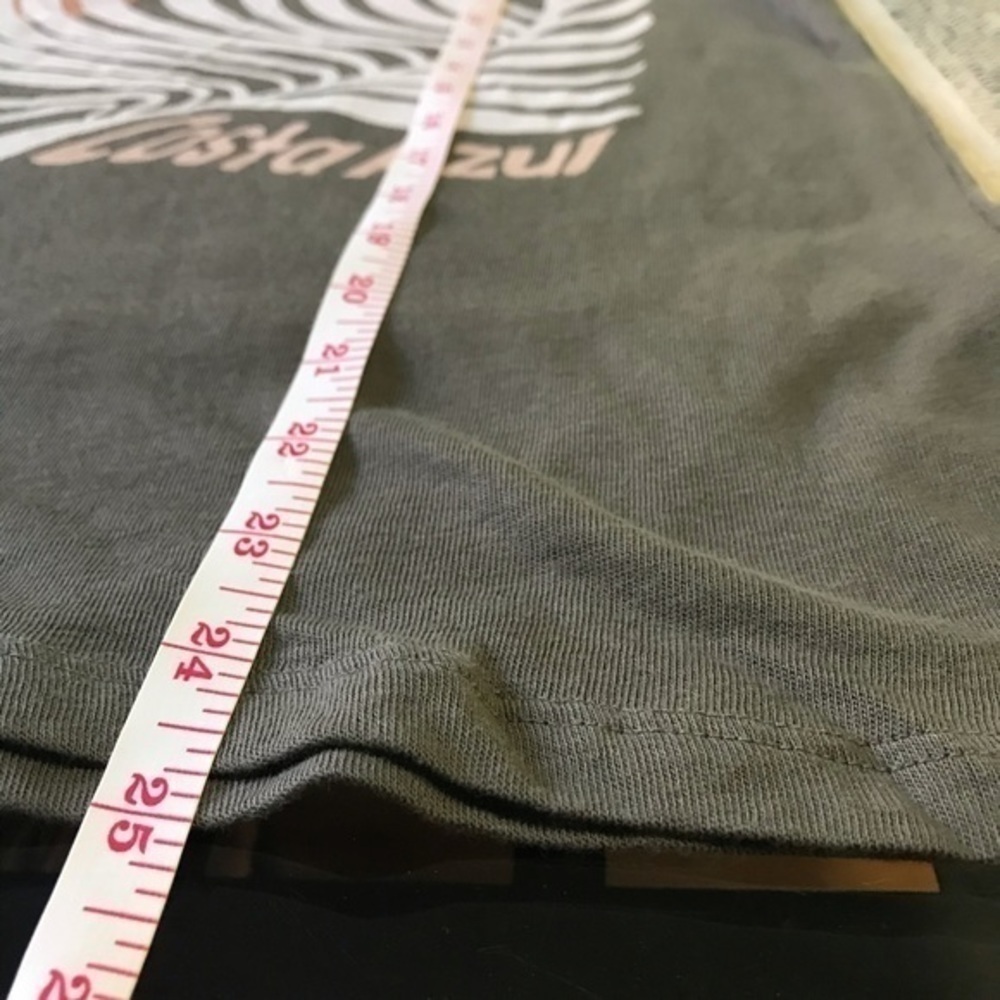 Chaser Olive Green Linen Coastal Azul Graphic Tee - Picture 8 of 9